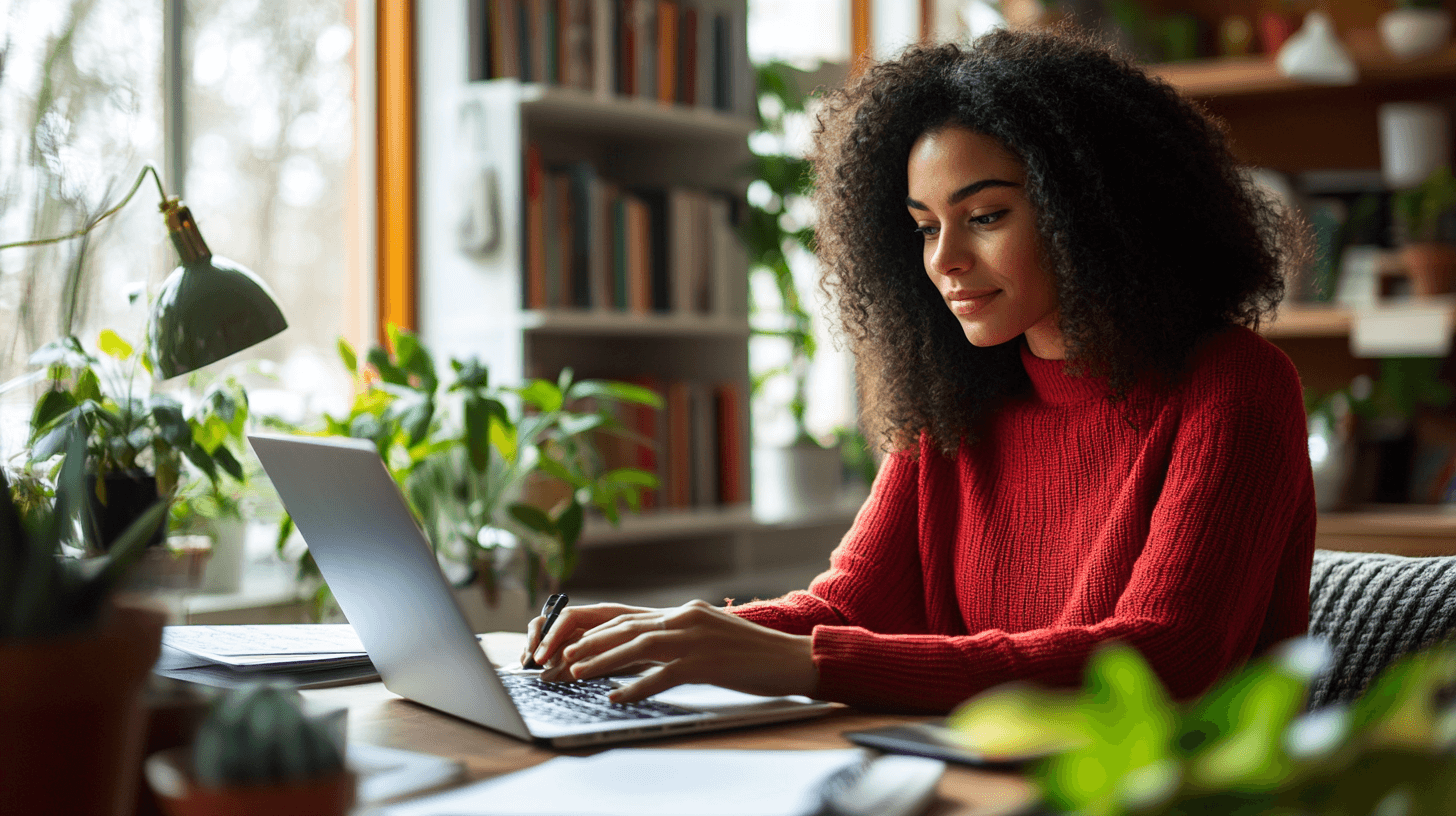 Professional aan het werk, gefocust en zelfverzekerd.